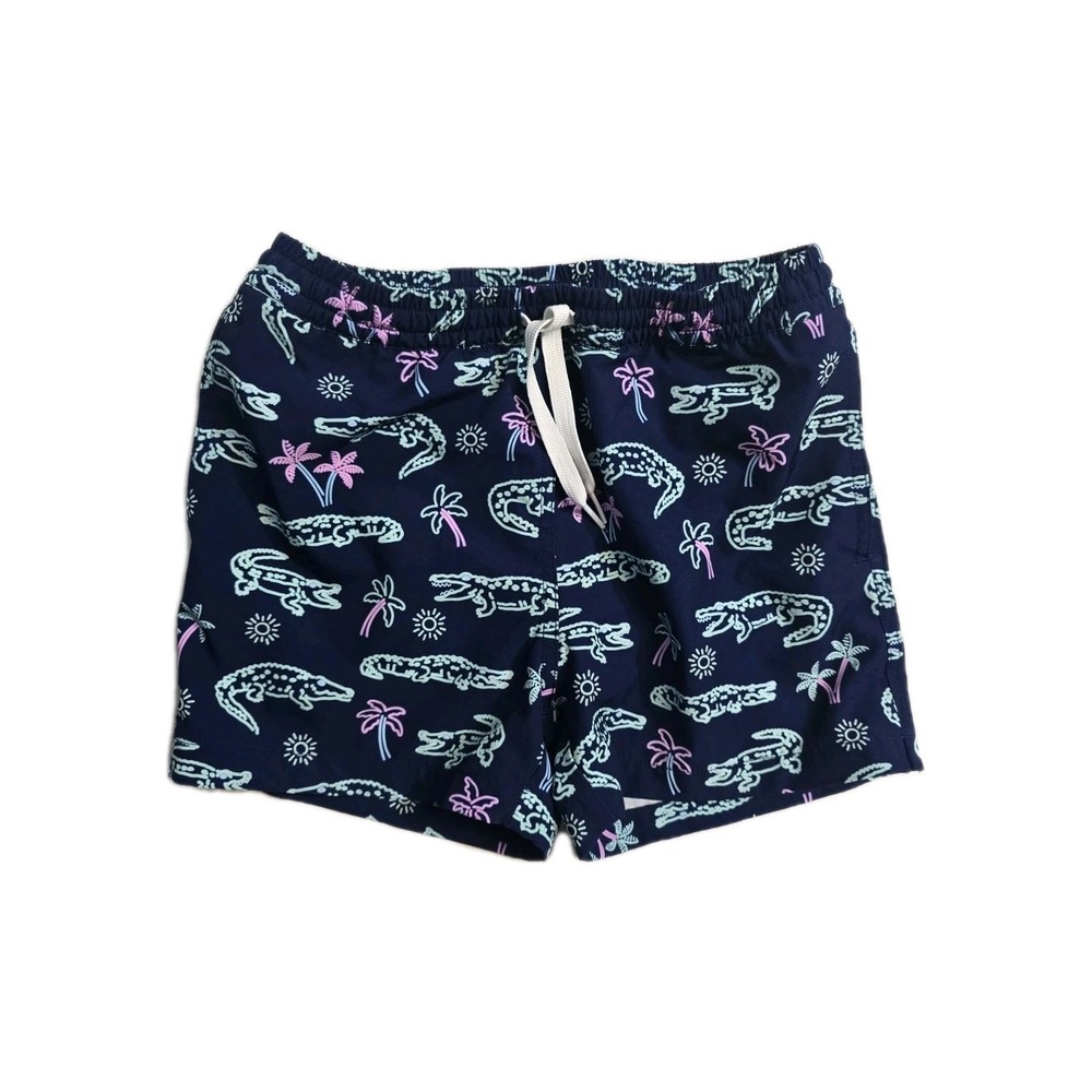 Chubbies Neon Glides Boys Swimming Shorts M 10-12 Blue Drawstrings